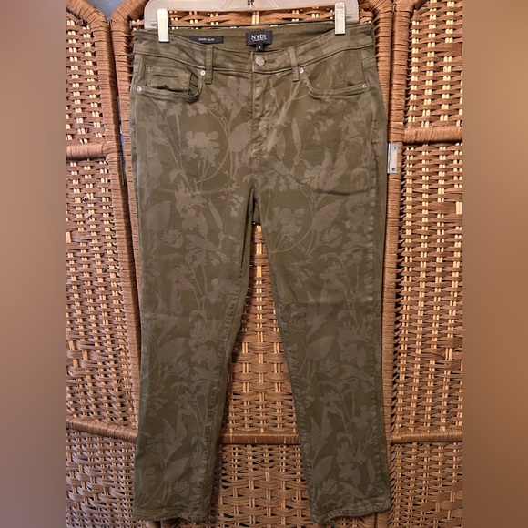 NYDJ Pants & Jumpsuits Green Capri Pants By Nydj Sheer Slim Fit